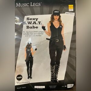 Black SWAT Costume Jumpsuit